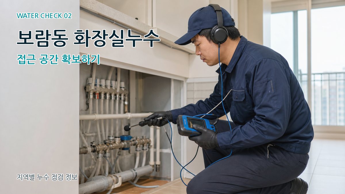 보람동 화장실누수 접근 공간 확보하기