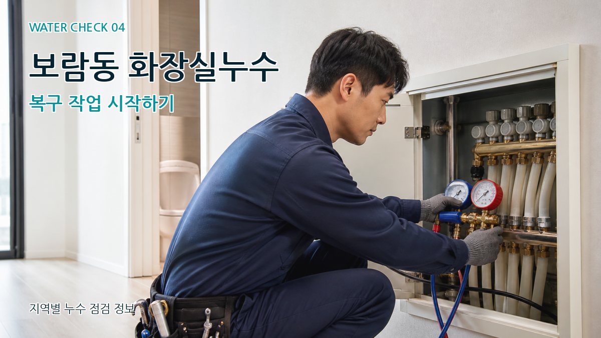 보람동 화장실누수 복구 작업 시작하기