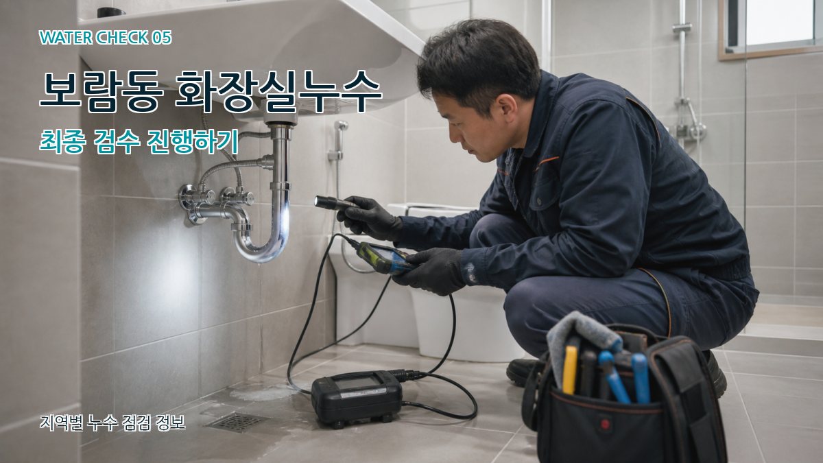 보람동 화장실누수 최종 검수 진행하기