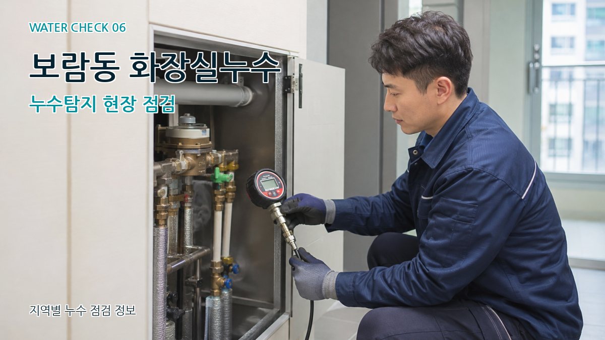 보람동 화장실누수 누수탐지 현장 점검