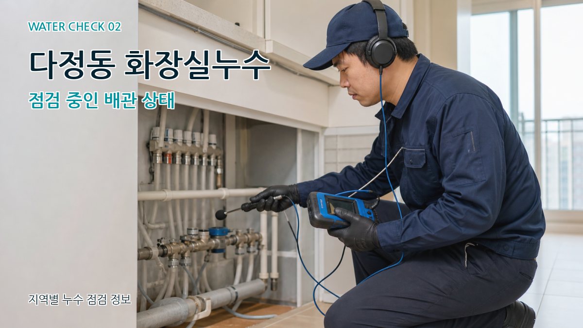 다정동 화장실누수 누수탐지 이미지